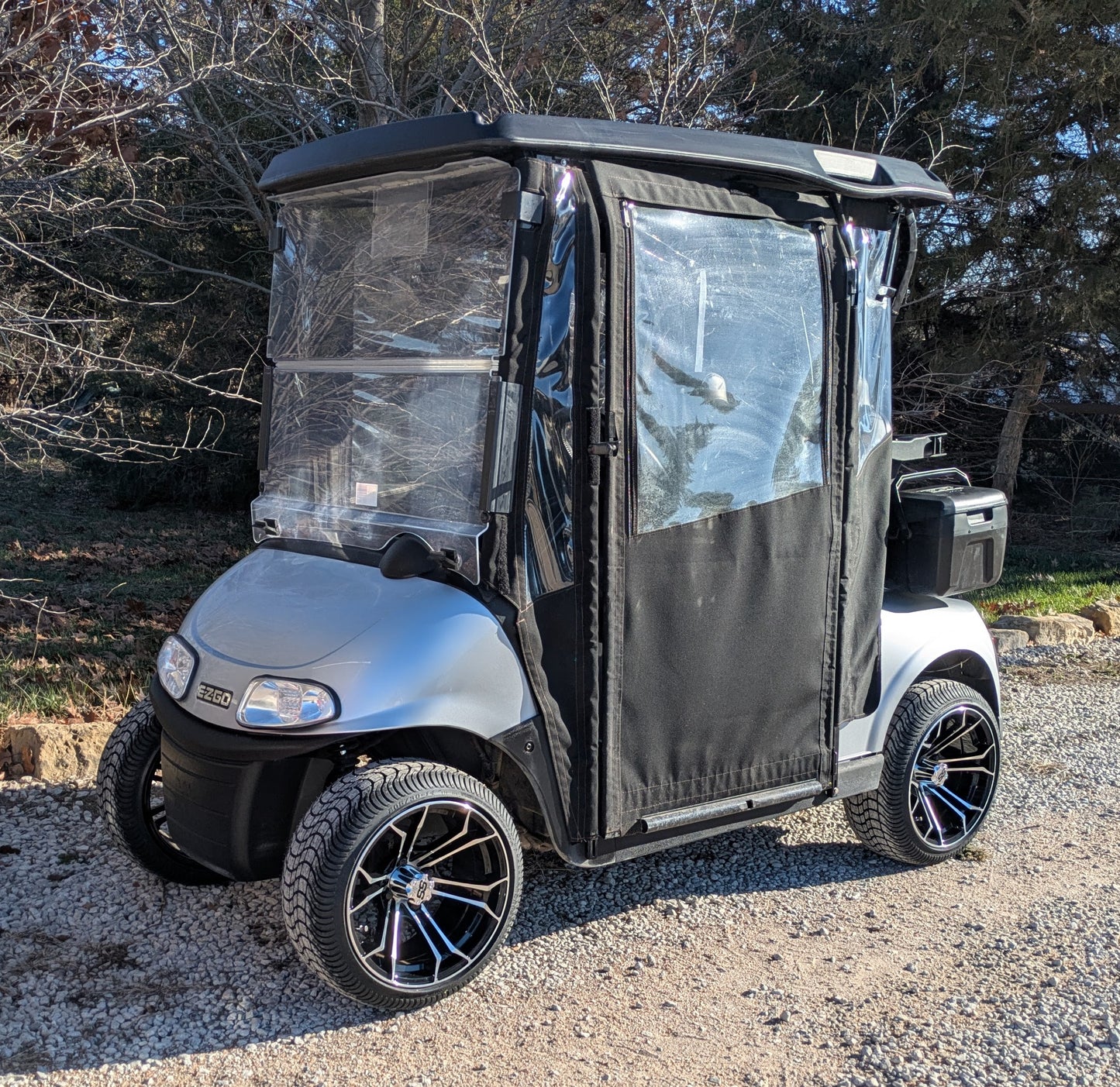 EZGO with rain cover 5
